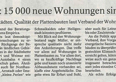 15000 neue Wohnungen sind nötig