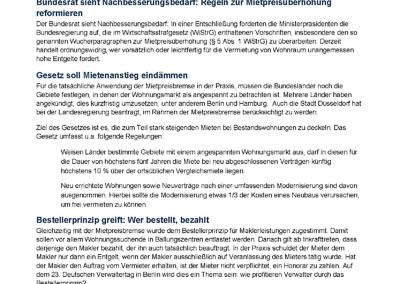 Bundesrat stimmt Mitpreisbremse und Bestellerprinzip zu