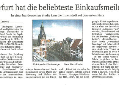 Erfurt hat beliebteste Einkaufsmeile