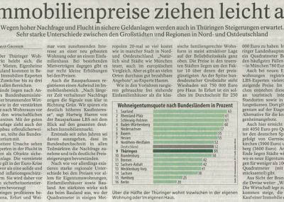 Immobilienpreisanstieg 2011